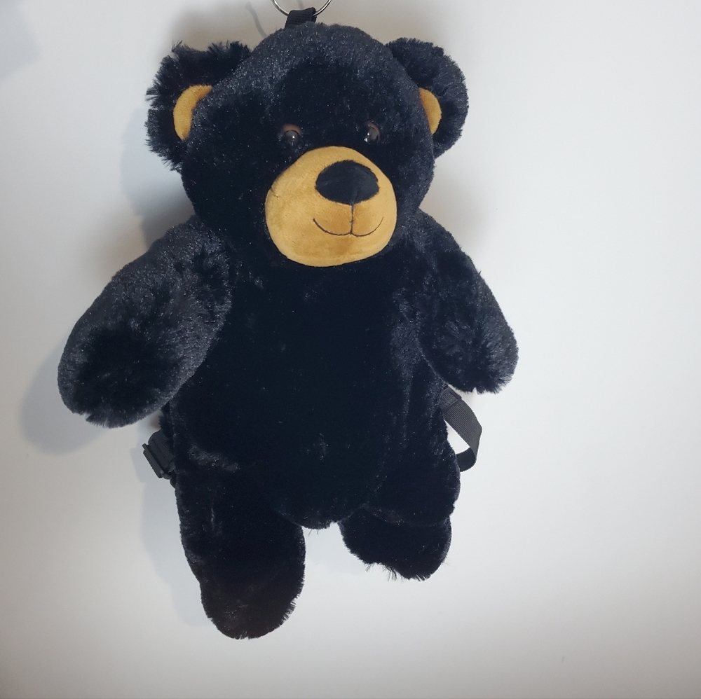Unipak Soft Plush Black Bear Backpack with Adjustable Straps NWT